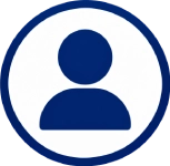Generic user profile avatar icon (blue circular badge with a white center)